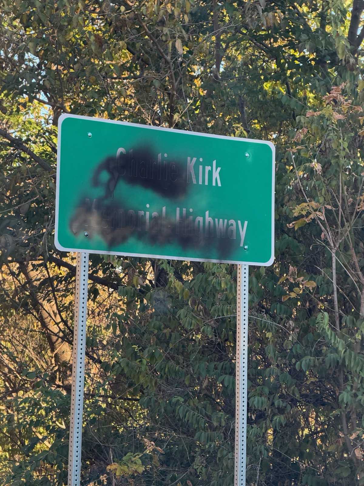 Charlie Kirk memorial highway sign vandalized in Boone County — Montgomery Community news